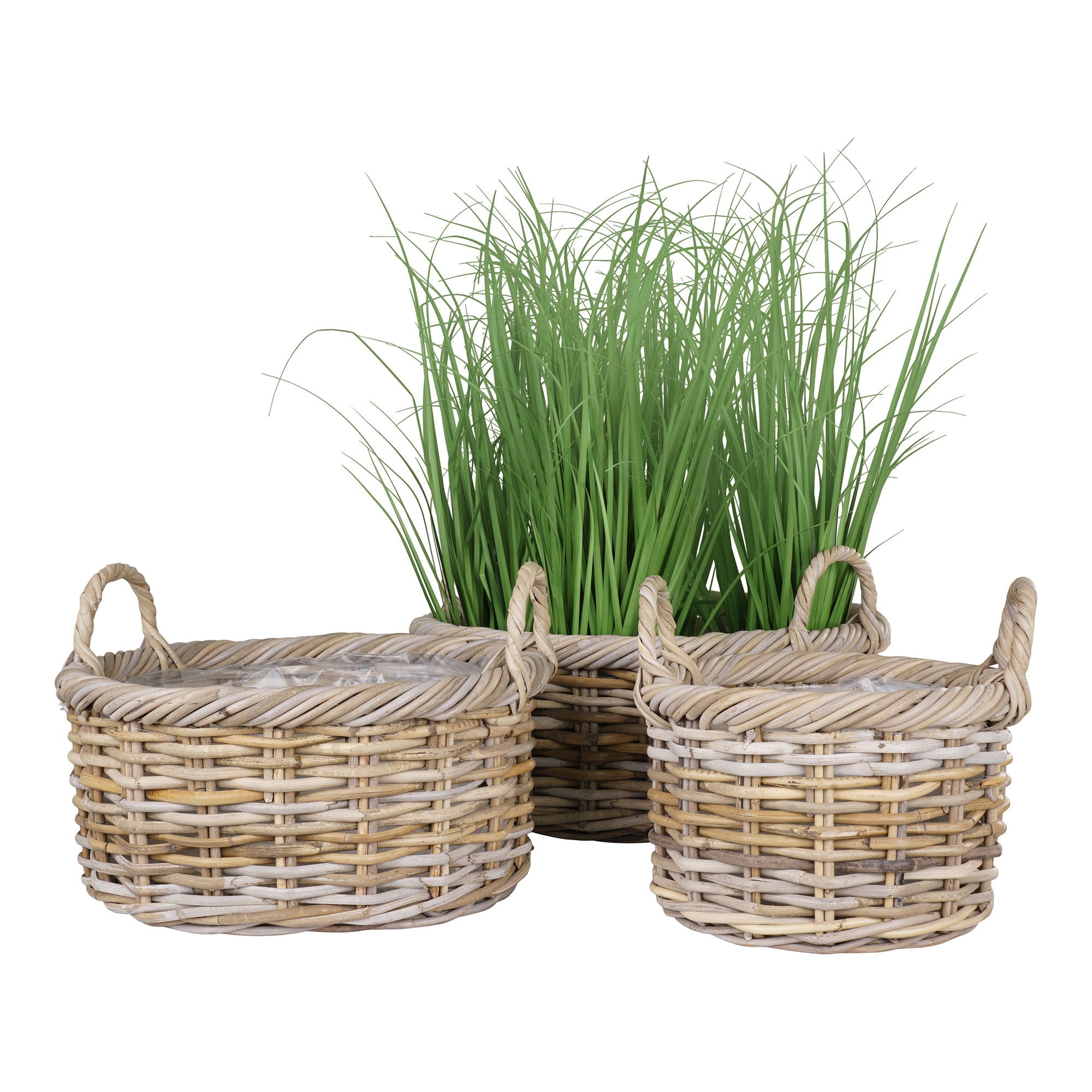 Kuta – Rattankörbe aus Kubu Rattan, natur, 3er-Set